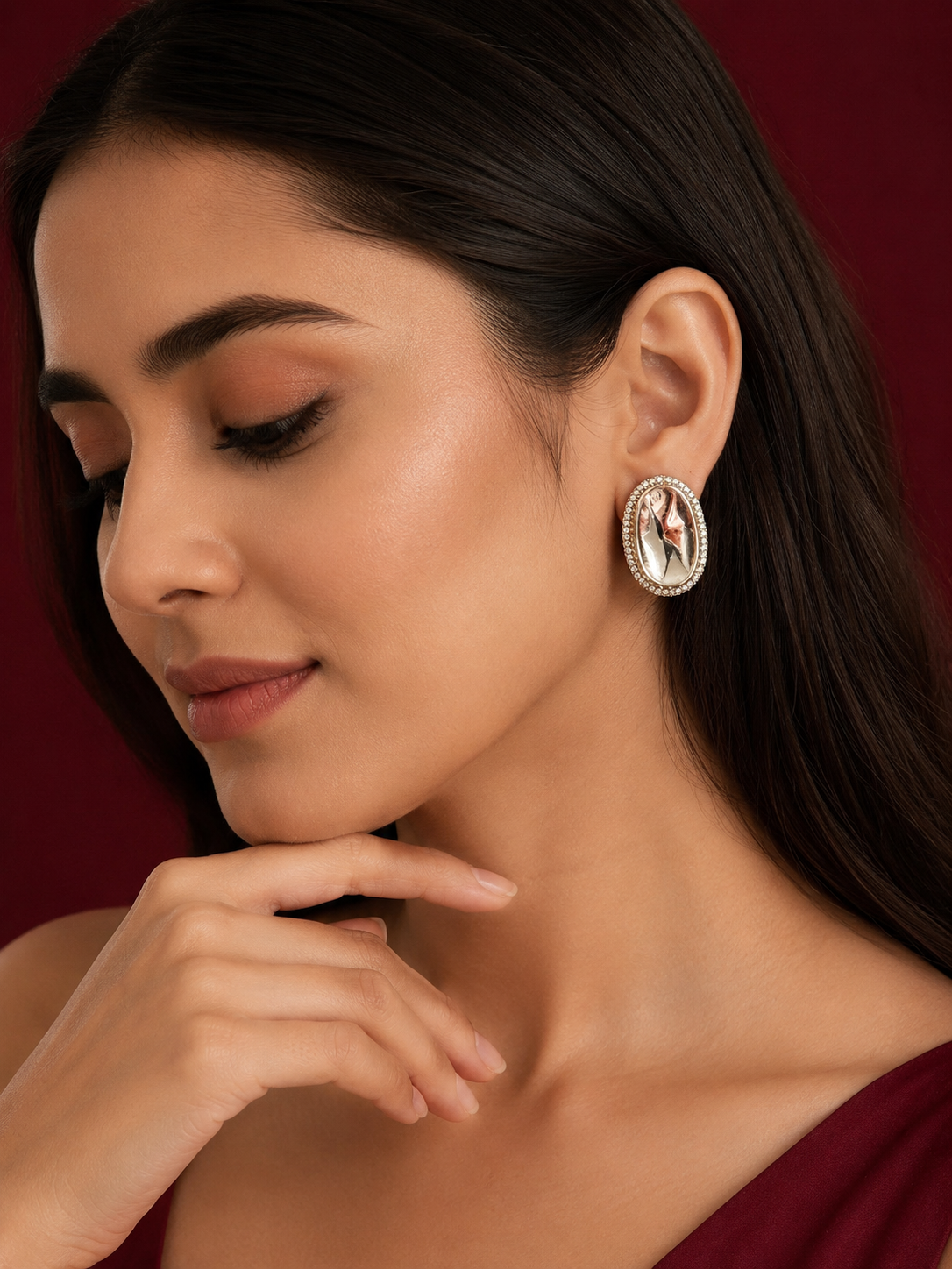 Silver Mirage Statement Earrings