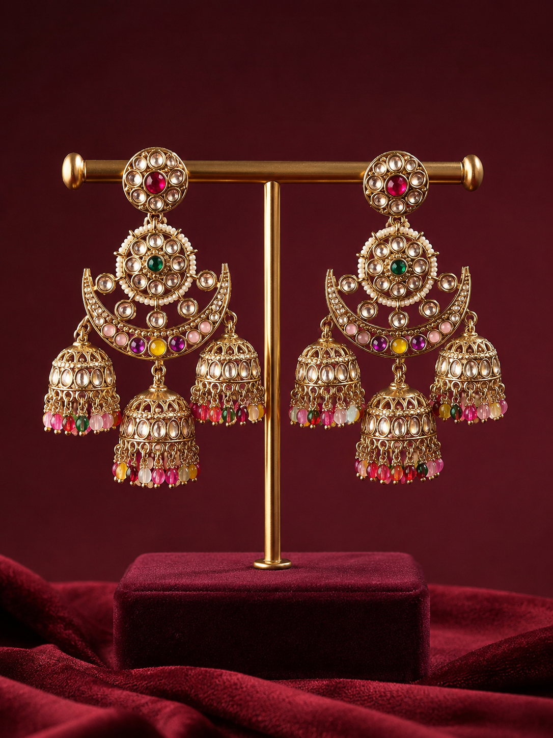 Chandbali Jhumka Earrings