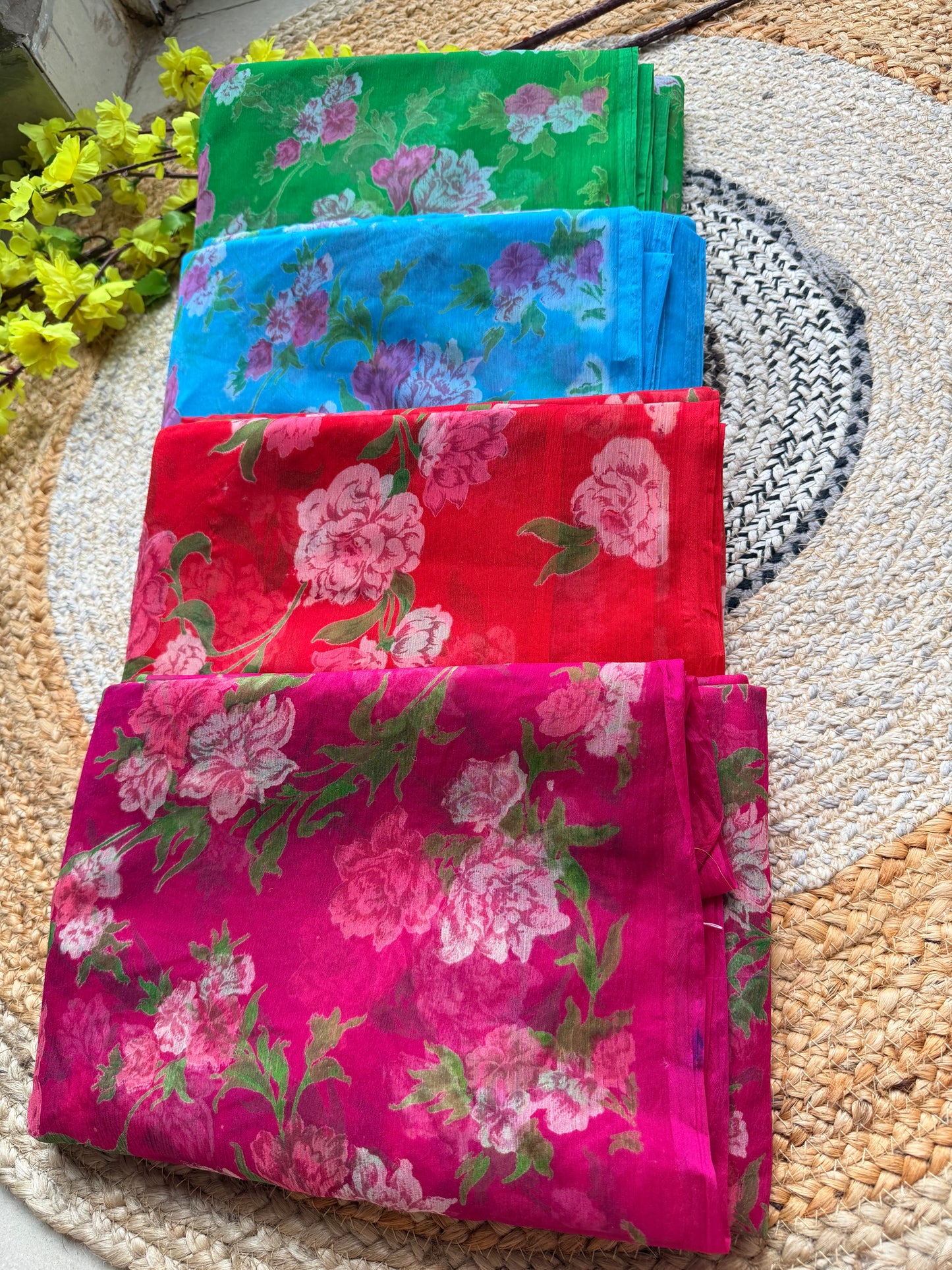 Chiffon printed saree