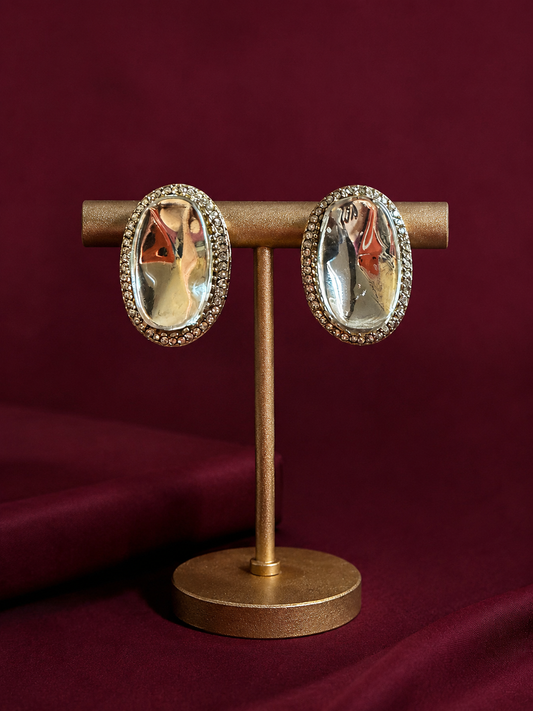 Silver Mirage Statement Earrings