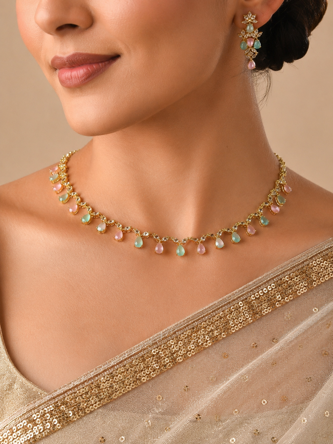 Pastel Dewdrop Necklace Set