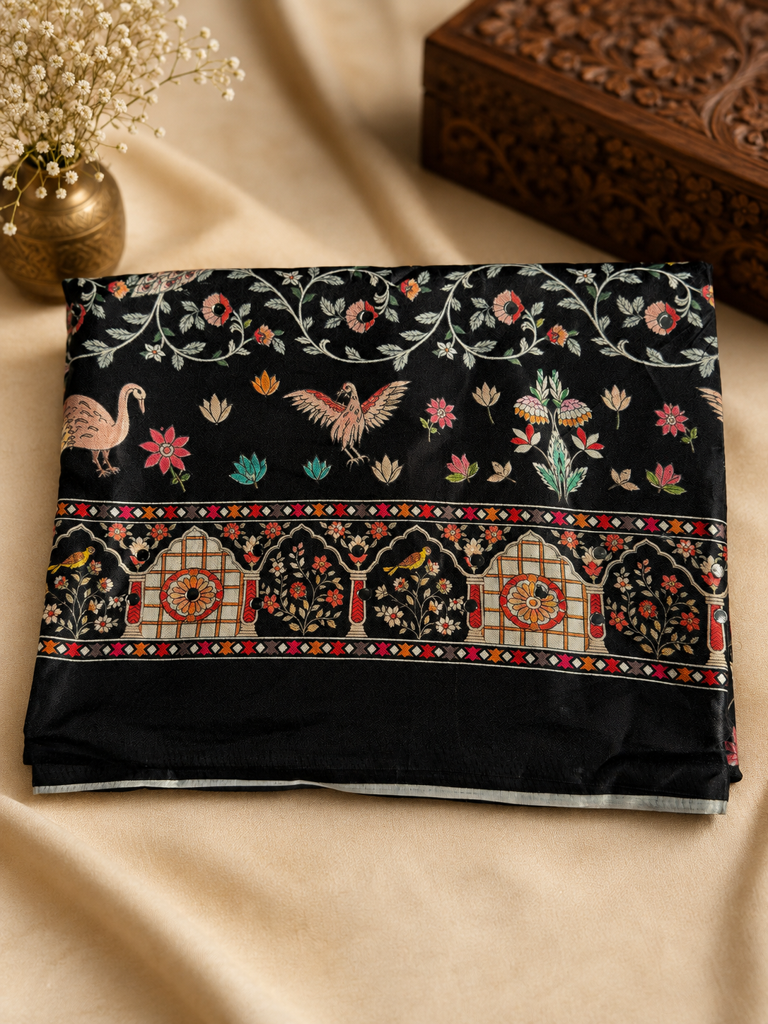 Trending Mirror Print saree