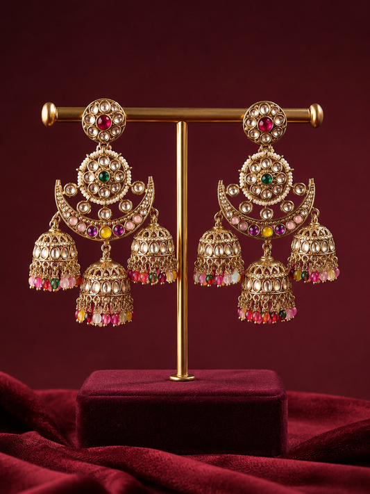 Chandbali Jhumka Earrings