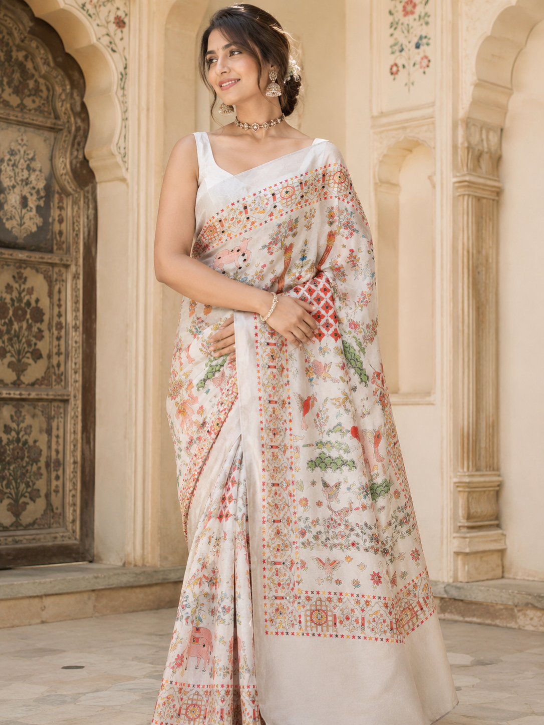 Trending Mirror Print saree