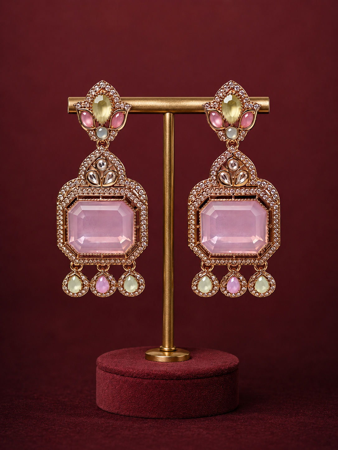Blush Royale Statement Earrings