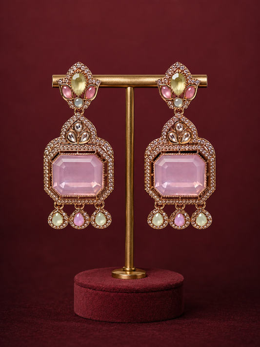 Blush Royale Statement Earrings