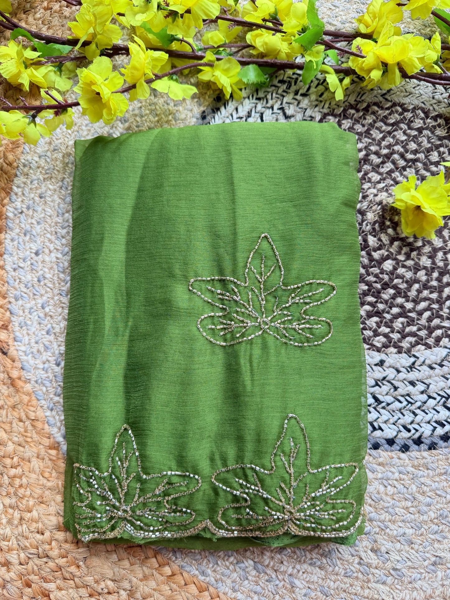 Solid premium chiffon saree