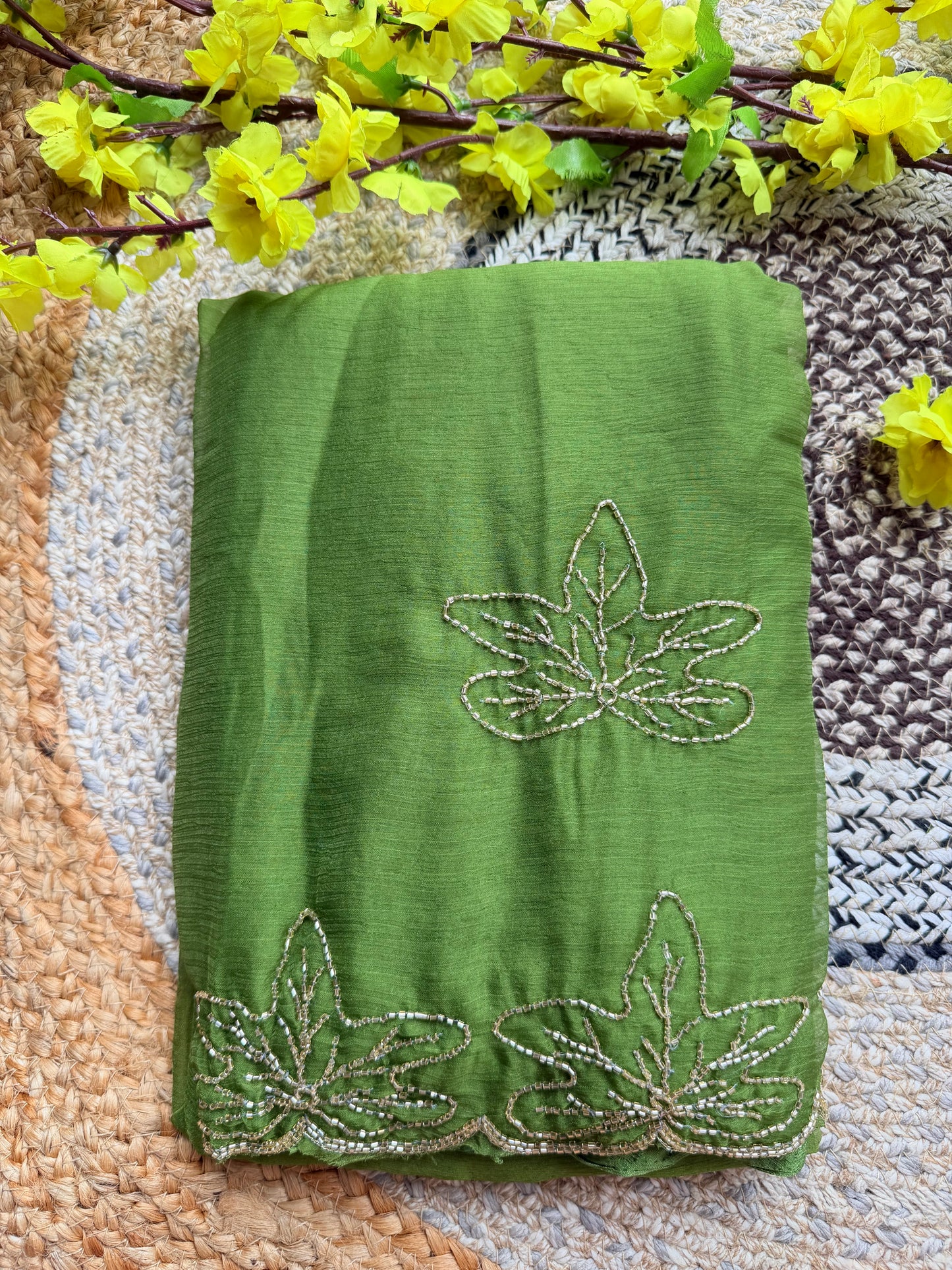 Solid premium chiffon saree