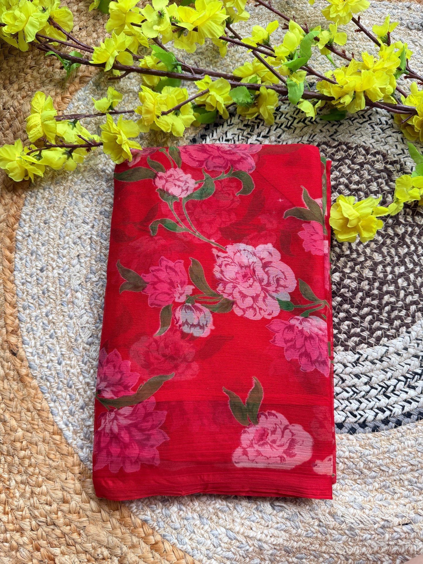 Chiffon printed saree