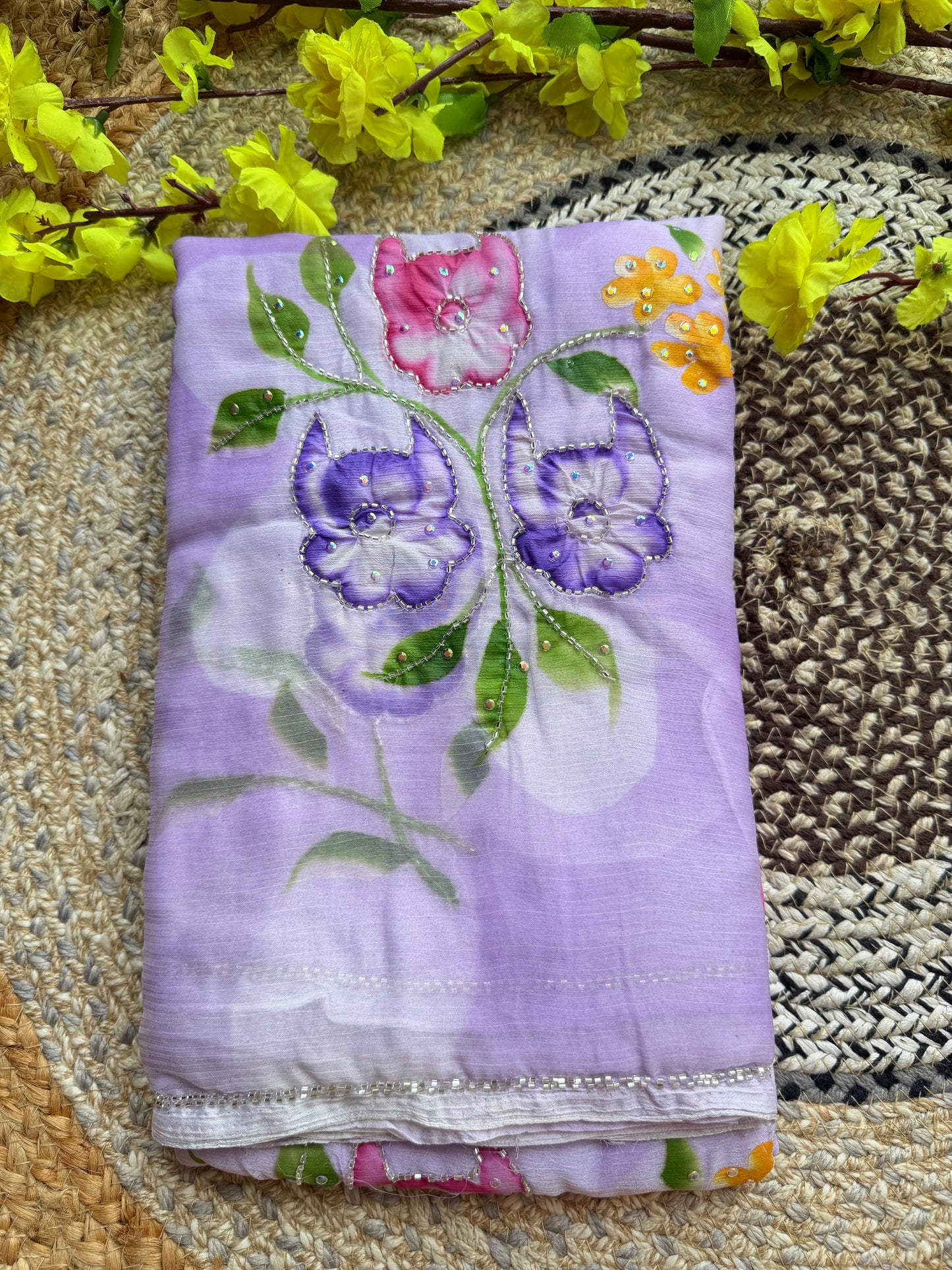 Soft | Floral | Elegant Chiffon Saree
