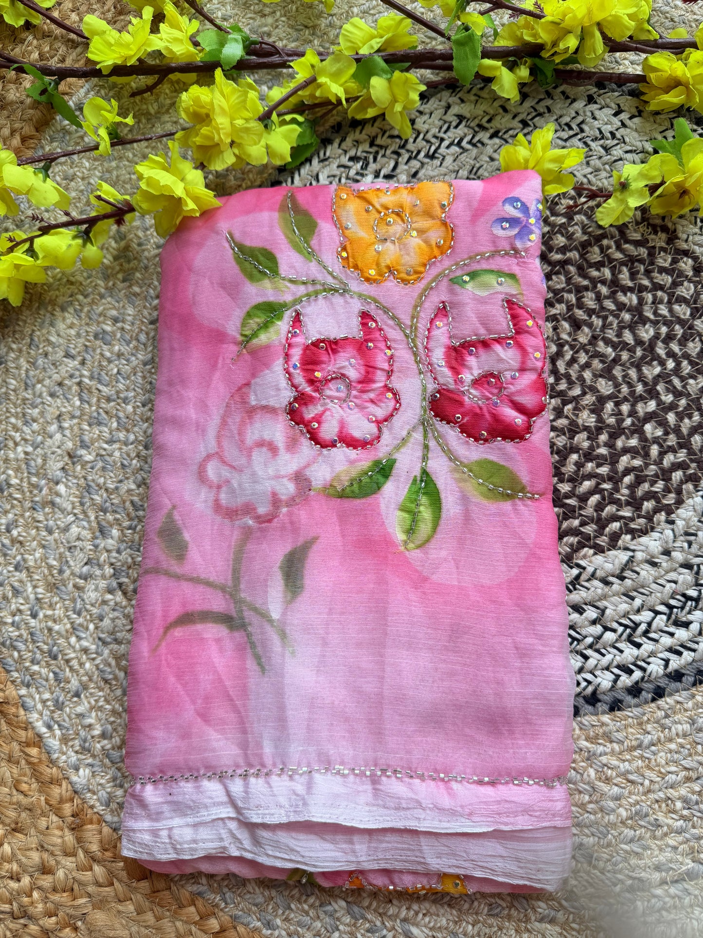 Soft | Floral | Elegant Chiffon Saree